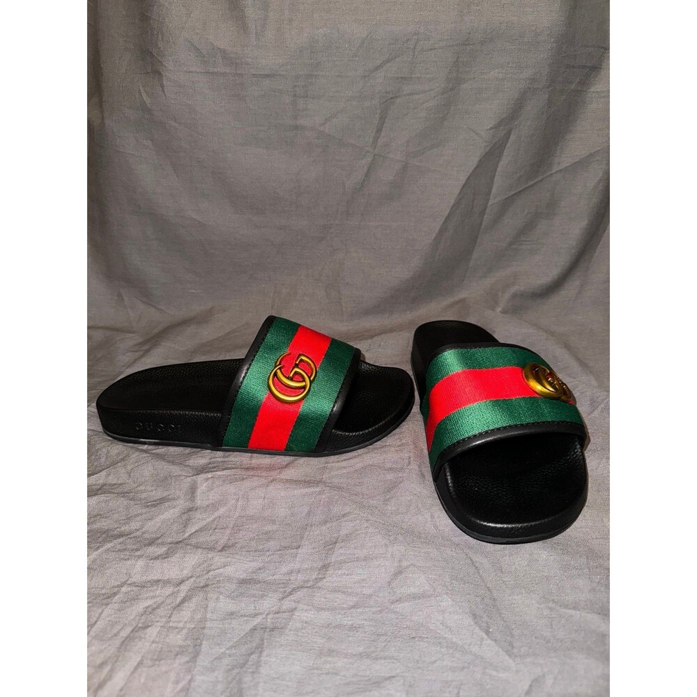 Striped slides - new, never worn!